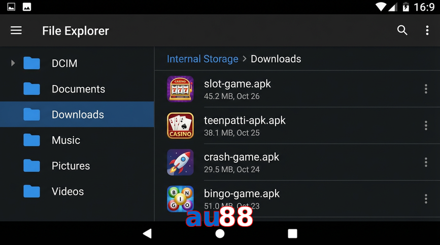 Main screen of Au88 gameapk page for PK players