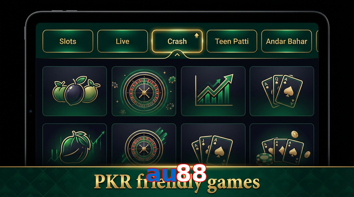 Game list for Au88 games section